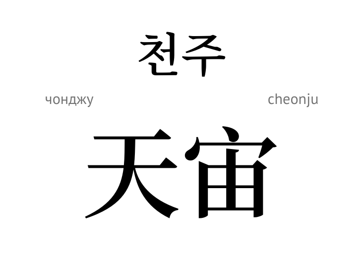 Чонджу (иероглиф)