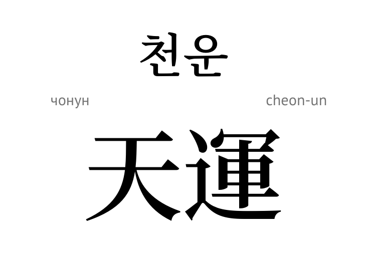 heavenly fortune (hanja character)